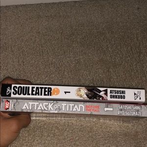 Soul eater manga & attack on Titan manga volume 1